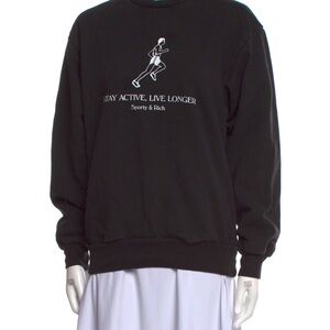 Sporty & Rich Black Crewneck